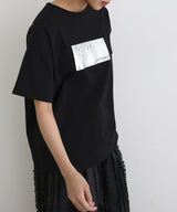 シルバーヴィンテージ箔プリントTシャツ