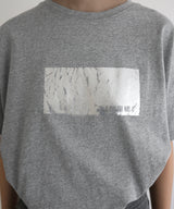 シルバーヴィンテージ箔プリントTシャツ