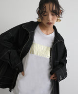 シルバーヴィンテージ箔プリントTシャツ