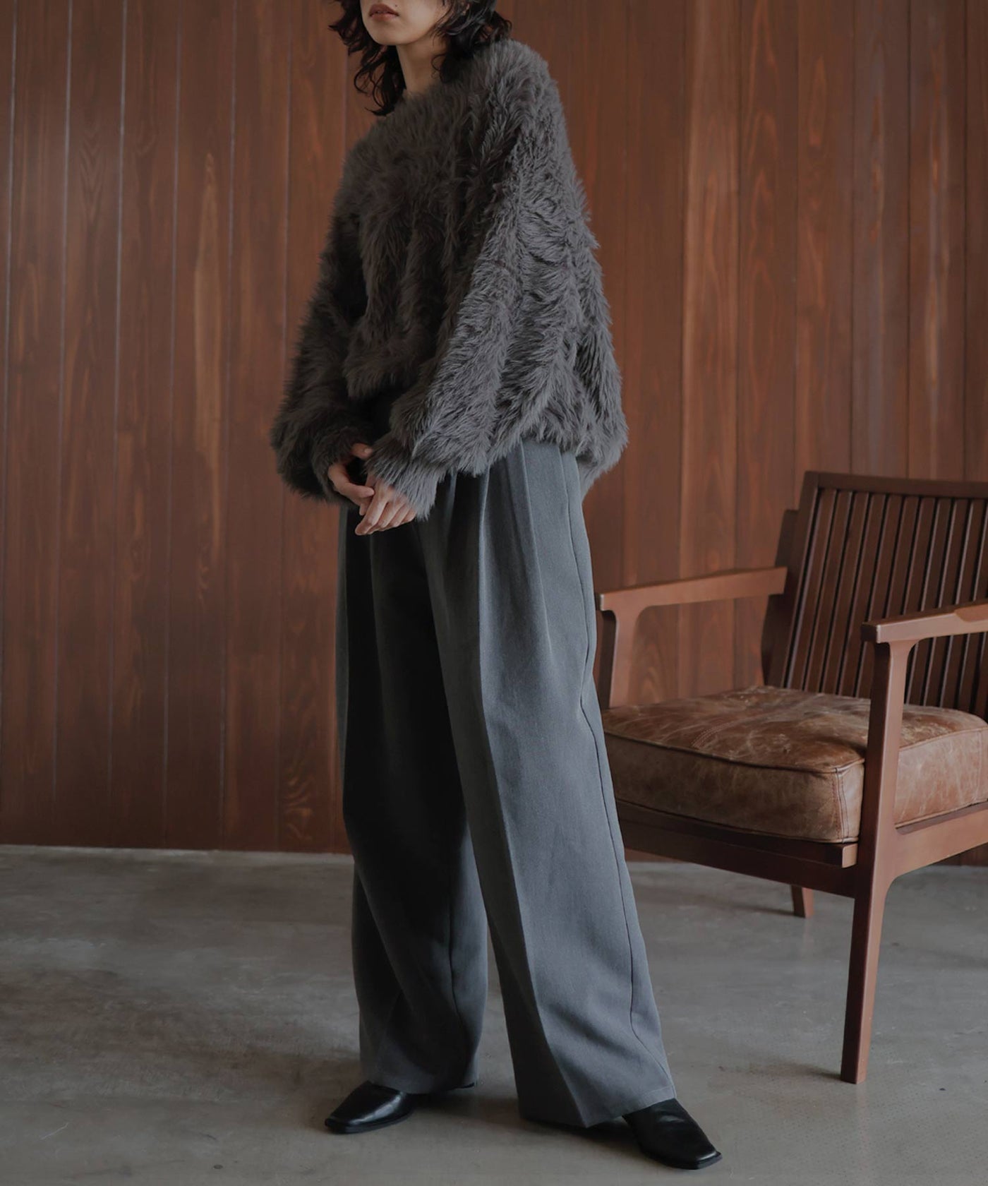クルーネックフェザーニットプルオーバー 4087 – hellam
