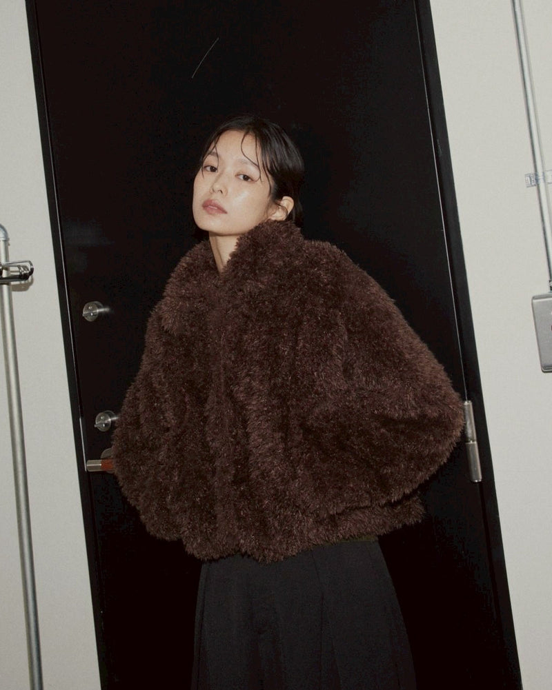 スタンドカラーフェイクファーブルゾン – hellam