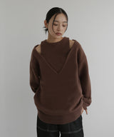 アンサンブル風Vネックニット