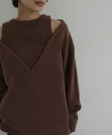 アンサンブル風Vネックニット