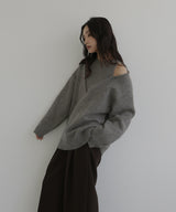 アンサンブル風Vネックニット