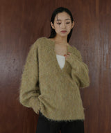 ミックスシャギーキーネックニット