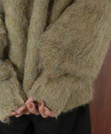 ミックスシャギーキーネックニット