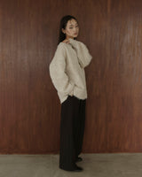 ミックスシャギーキーネックニット