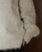 ミックスシャギーキーネックニット