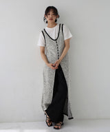 ミックスニットロングワンピ