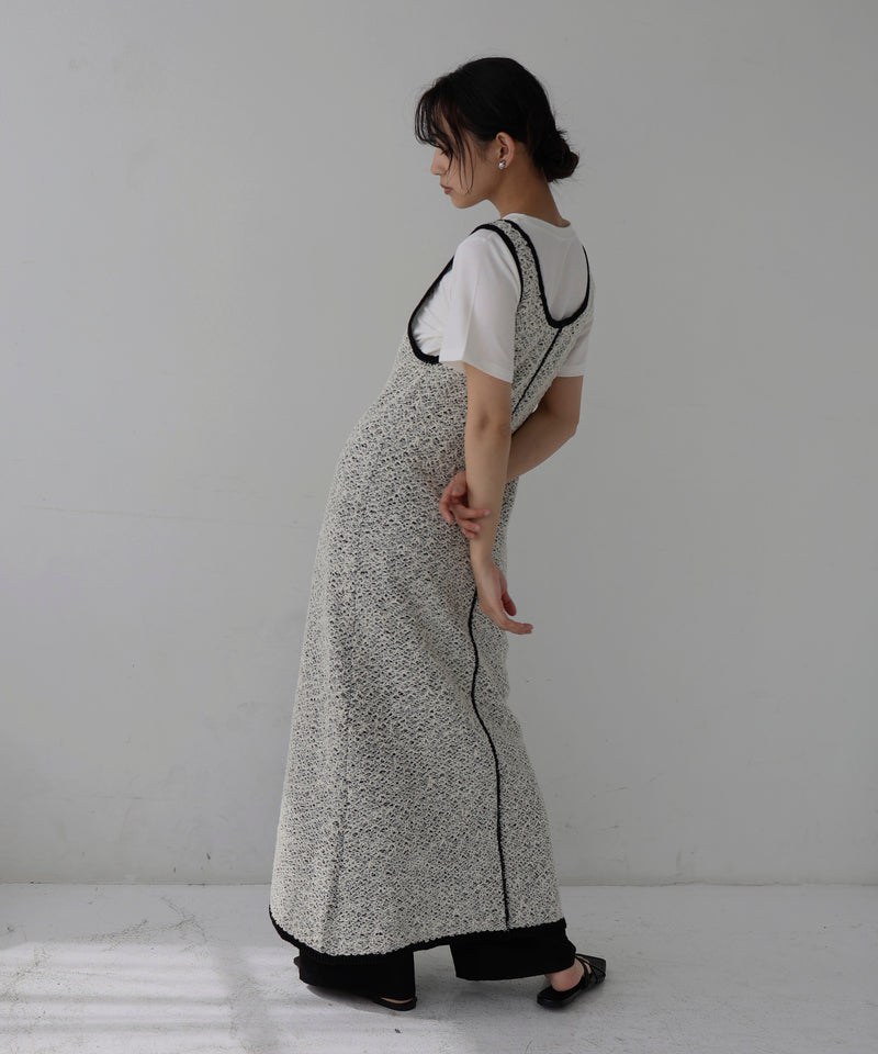 ミックスニットロングワンピ