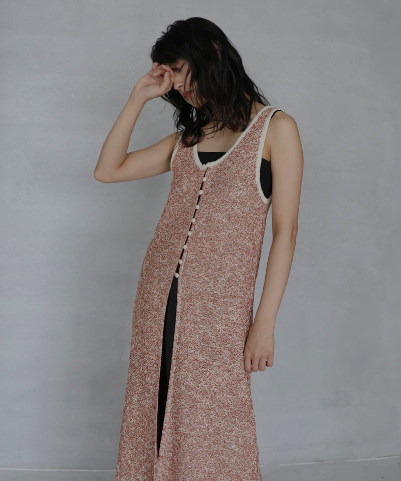 ミックスニットロングワンピ