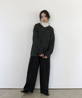 【11月下旬予約商品】スラブクルーネックニット