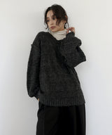 【11月下旬予約商品】スラブクルーネックニット