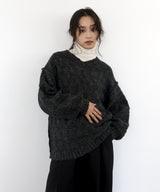 【11月下旬予約商品】スラブクルーネックニット