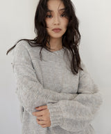 【11月下旬予約商品】スラブクルーネックニット