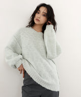 【11月下旬予約商品】スラブクルーネックニット