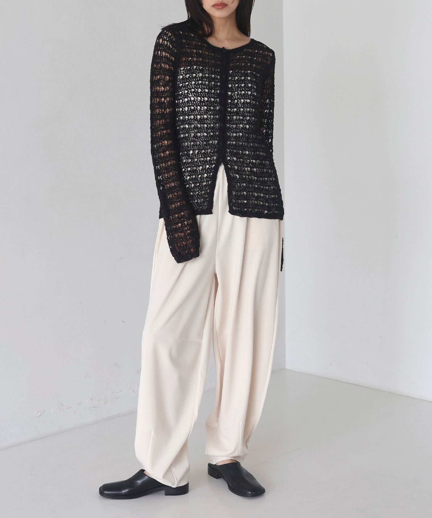 前後2way メッシュチュニックカーデ – hellam
