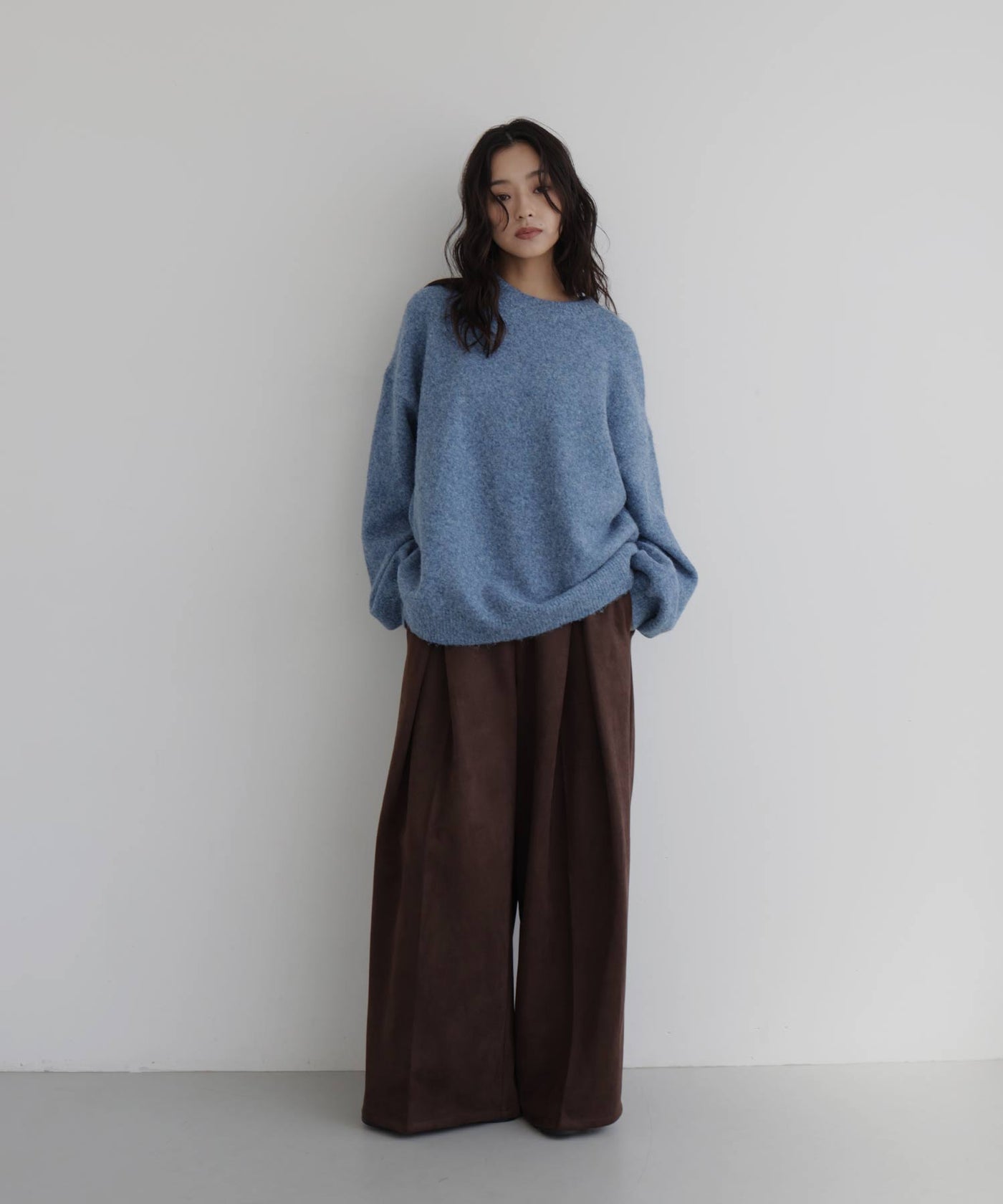 クルーネックカラーニットプルオーバー – hellam