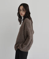 クルーネックカラーニットプルオーバー