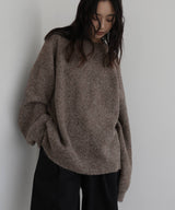 クルーネックカラーニットプルオーバー