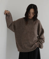 クルーネックカラーニットプルオーバー