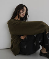 クルーネックカラーニットプルオーバー