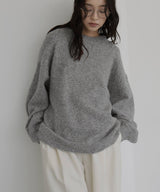 クルーネックカラーニットプルオーバー