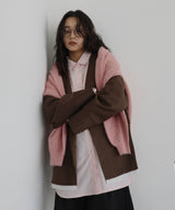 クルーネックカラーニットプルオーバー