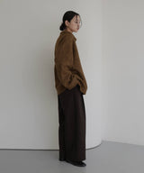 キーネックニットポロ