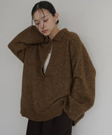 キーネックニットポロ