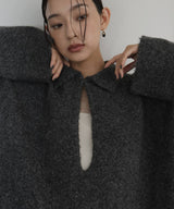 キーネックニットポロ