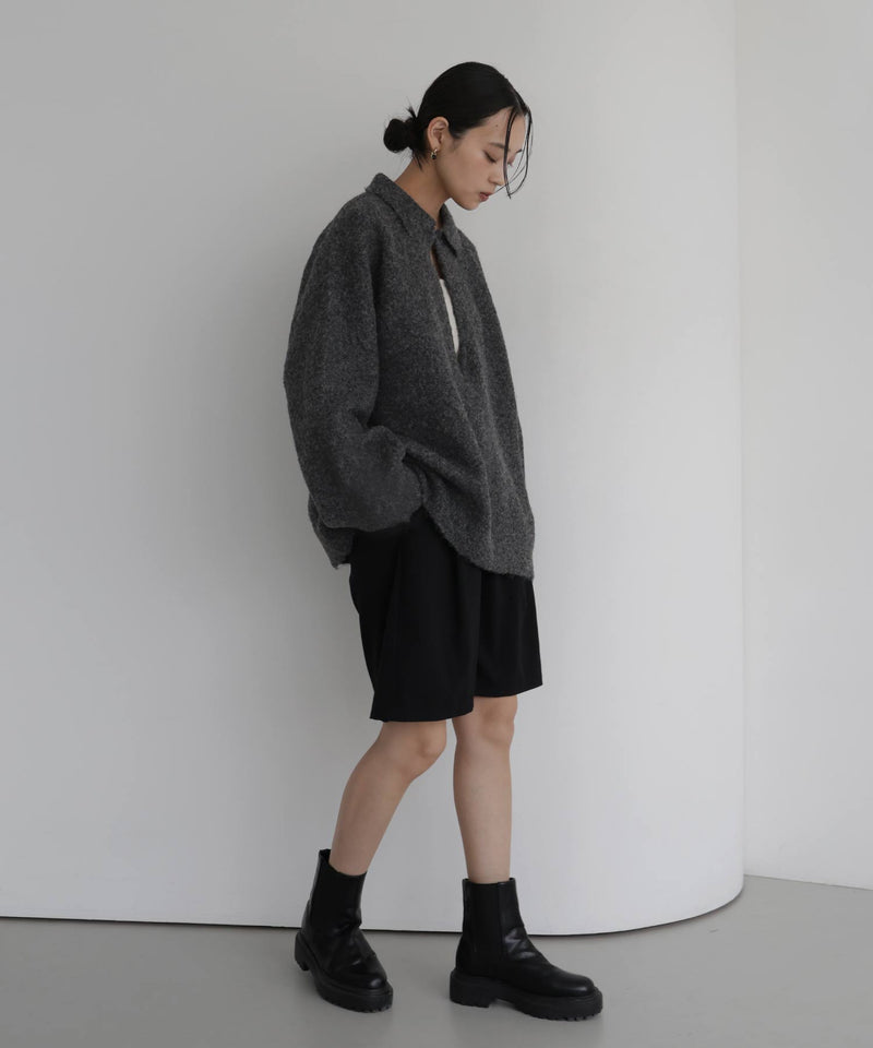 キーネックニットポロ