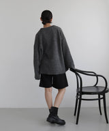 キーネックニットポロ