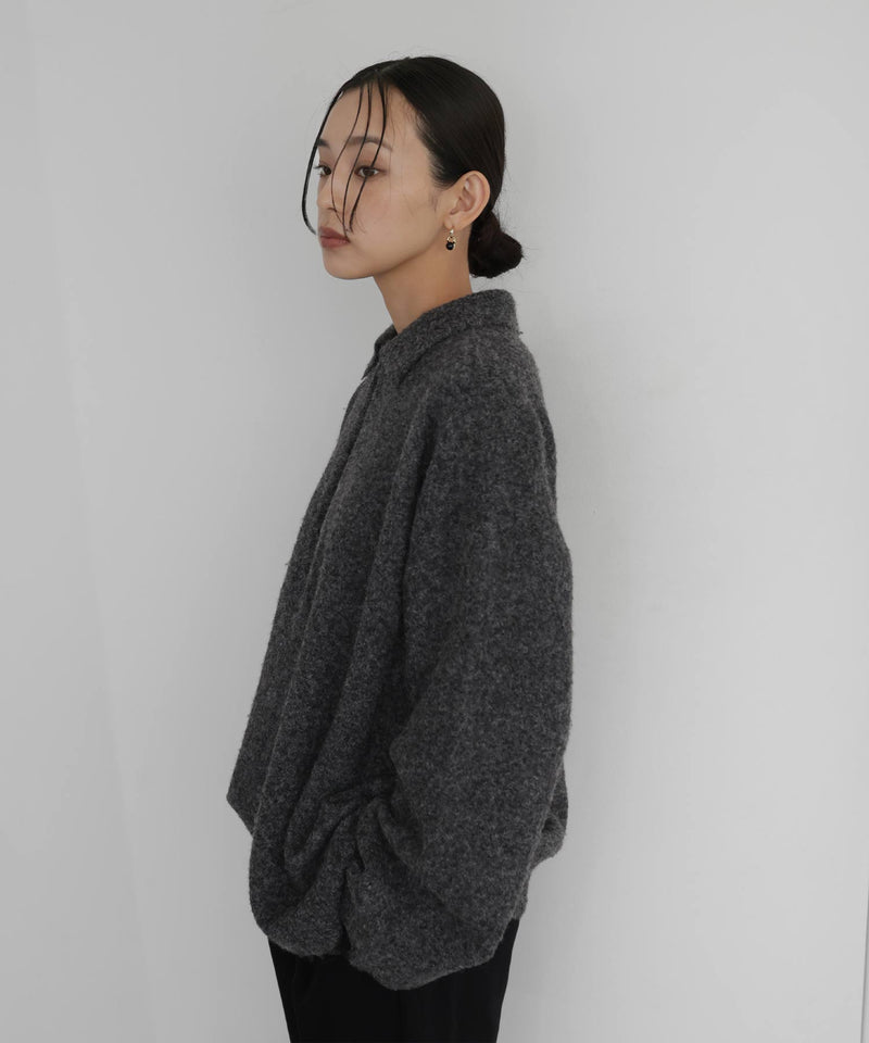 キーネックニットポロ