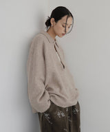 キーネックニットポロ