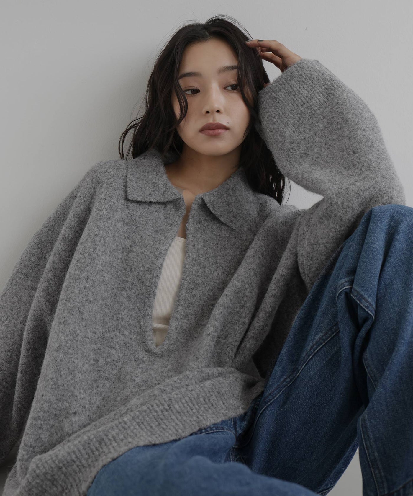 キーネックニットポロ – hellam