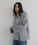 キーネックニットポロ