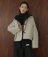 バラクラバ風フードニットマフラー