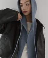 バラクラバ風フードニットマフラー