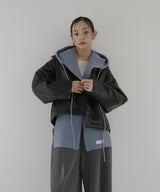 バラクラバ風フードニットマフラー