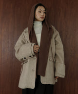 バラクラバ風フードニットマフラー