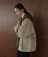 バラクラバ風フードニットマフラー