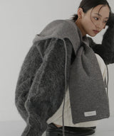 バラクラバ風フードニットマフラー