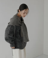 バラクラバ風フードニットマフラー