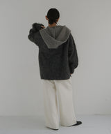 バラクラバ風フードニットマフラー