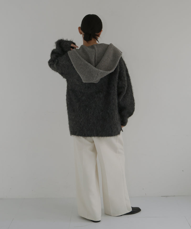 バラクラバ風フードニットマフラー