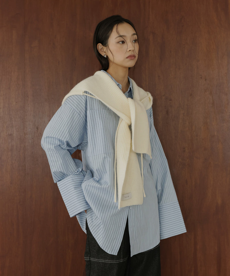 バラクラバ風フードニットマフラー