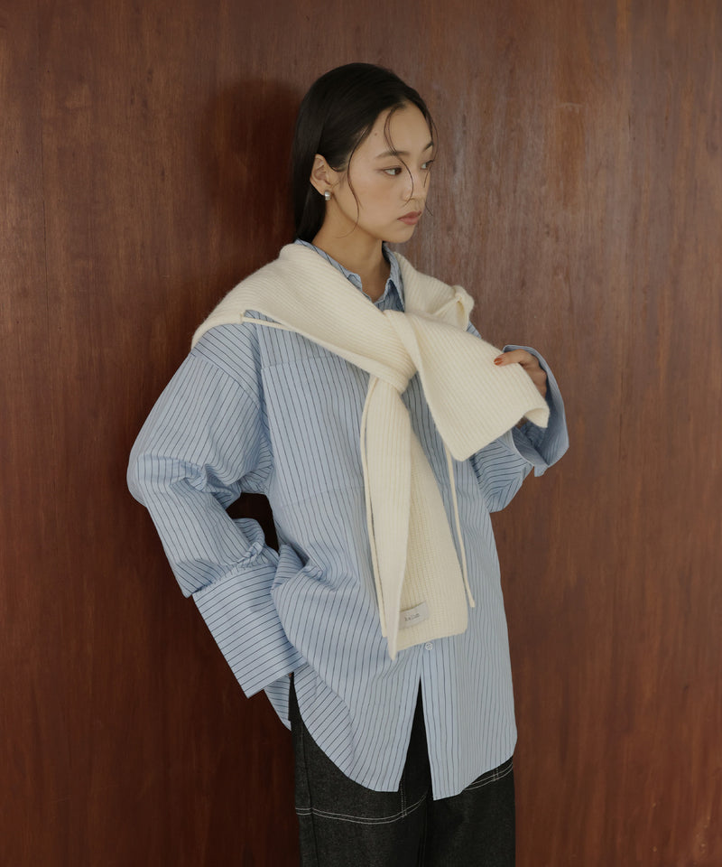 バラクラバ風フードニットマフラー