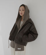 バラクラバ風フードニットマフラー