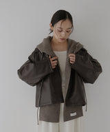 バラクラバ風フードニットマフラー